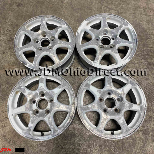 JDM EK9 Civic Type R White 5 Lug Wheels